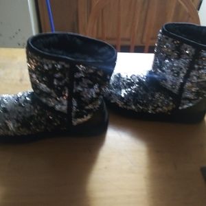 Black w/Silver sequins UGG boots
